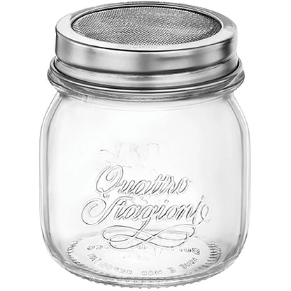 Polvilhador de Vidro Inox Bormioli Rocco Qstagioni 250ml Transparente