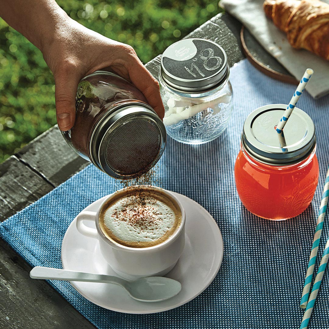 Polvilhador de Vidro Inox Bormioli Rocco Qstagioni 250ml Transparente