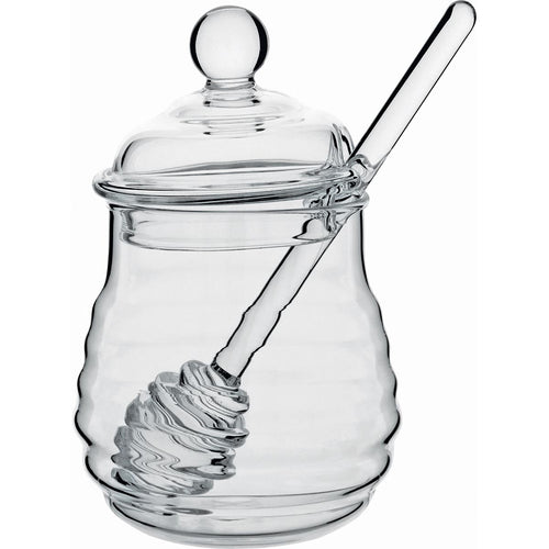 Meleira Apis em Vidro Borossilicato Transparente 200ml com Colher