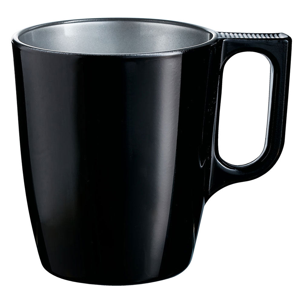 Caneca Luminarc Flashy Vidro Temperado 250ml Preto 9x8x8cm