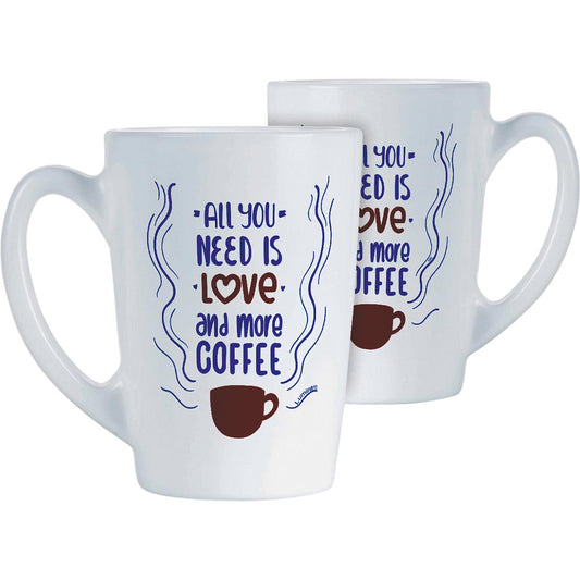 Caneca Luminarc New Morning 320ml Vidro Temperado Branco 11x8cm