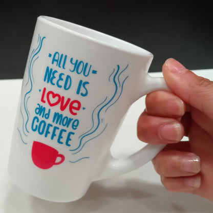 Caneca Luminarc New Morning 320ml Vidro Temperado Branco 11x8cm