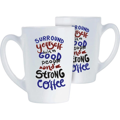 Caneca Luminarc New Morning Vidro Temperado 320ml Branca 11x11cm