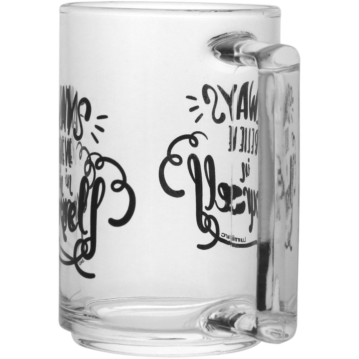 Caneca Luminarc A La Bonne Vidro Temperado 320ml Transparente 11cm