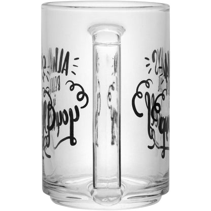 Caneca Luminarc A La Bonne Vidro Temperado 320ml Transparente 11cm