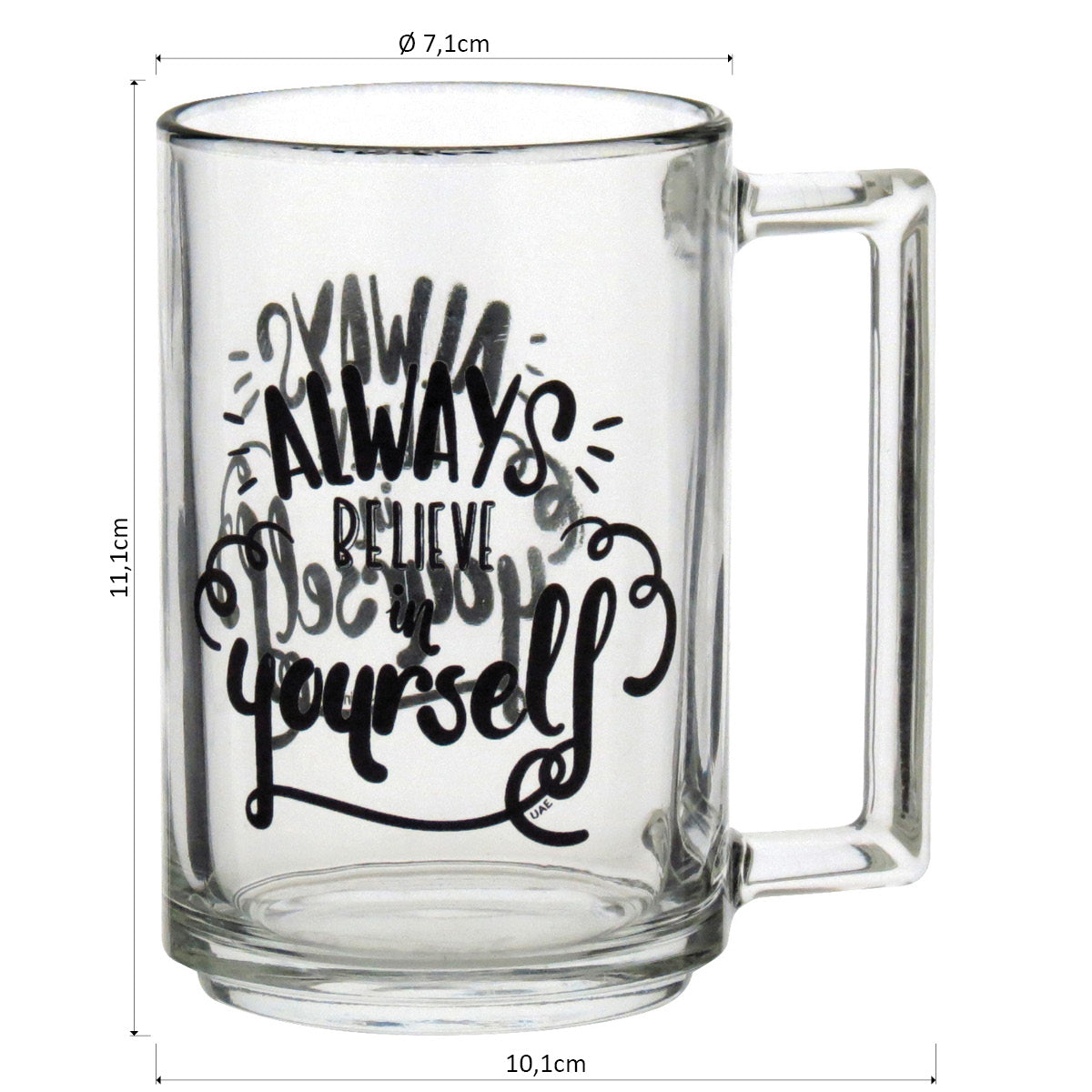 Caneca Luminarc A La Bonne Vidro Temperado 320ml Transparente 11cm