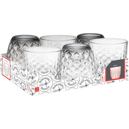 Copo de Vidro Bormioli Rocco Glit 295ml Transparente 9x9x9cm