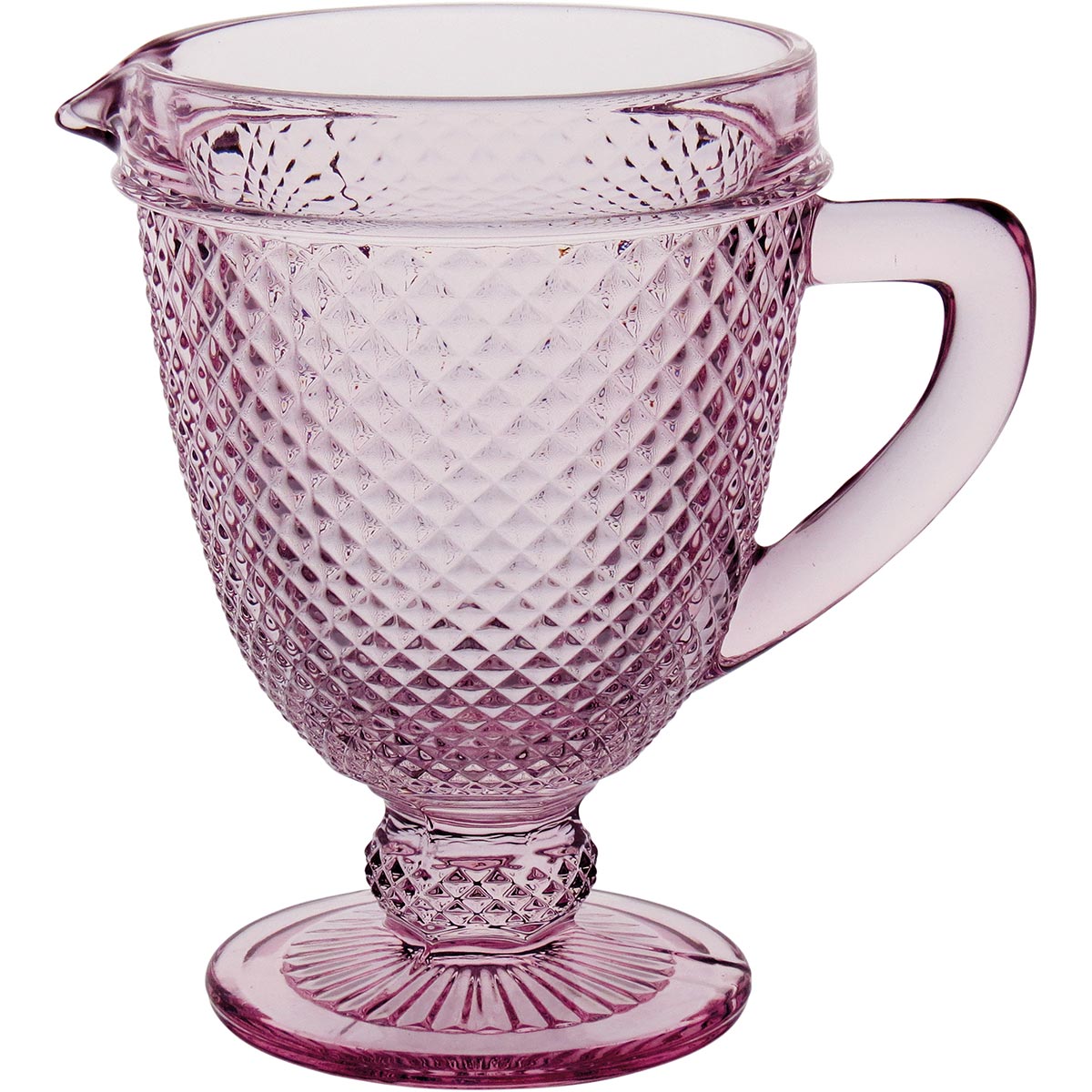 Jarra de Vidro Rosa 1L Imperial com Bico Antiderrame 20x15cm