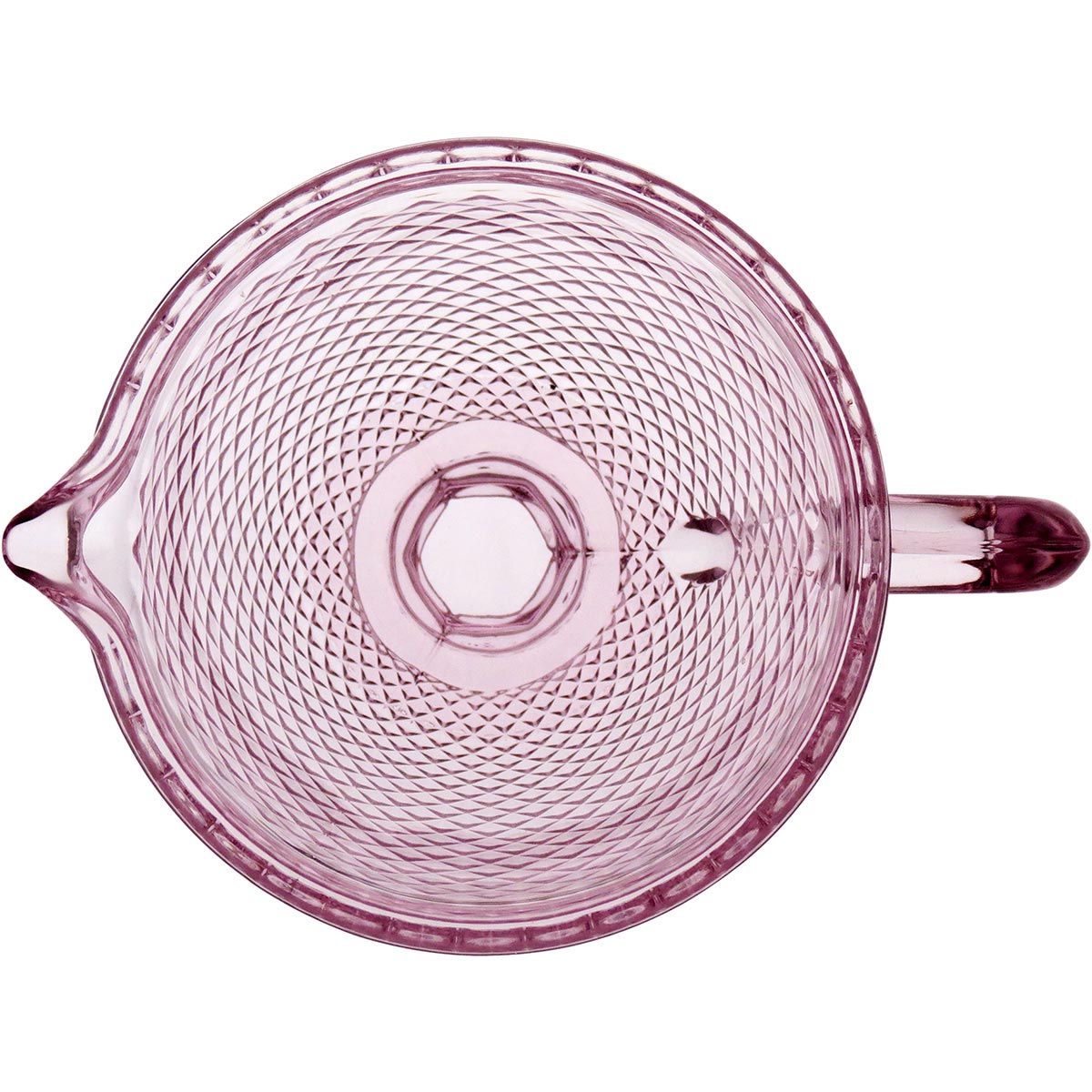 Jarra de Vidro Rosa 1L Imperial com Bico Antiderrame 20x15cm