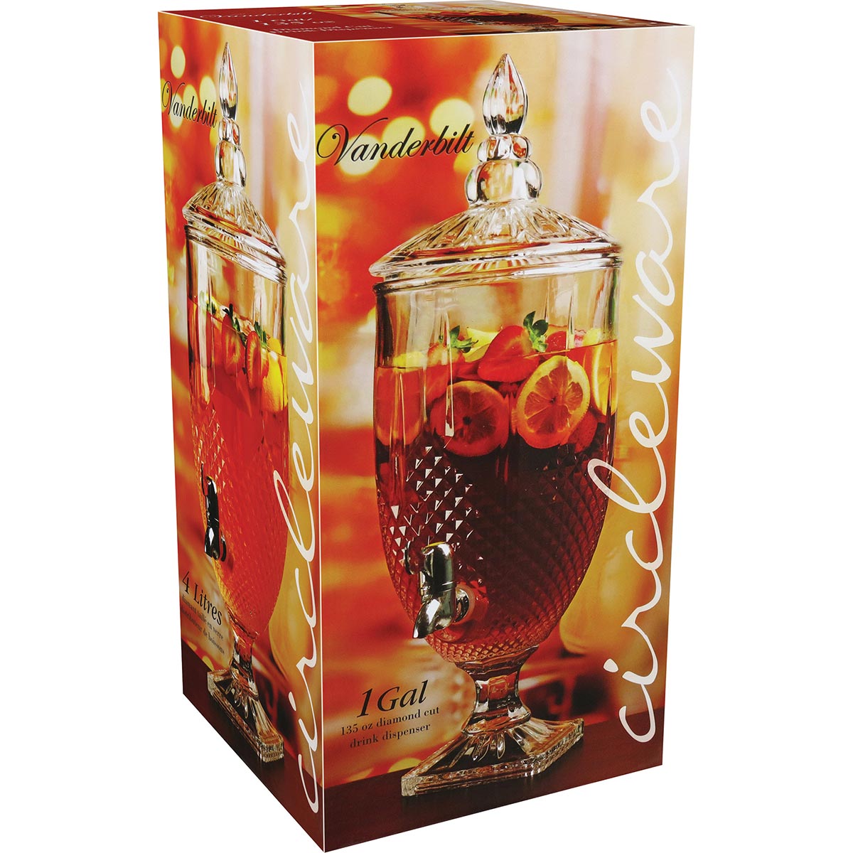 Refresqueira Plástica Transparente Diamond Cristal Eco 4,5L 51x20x20cm