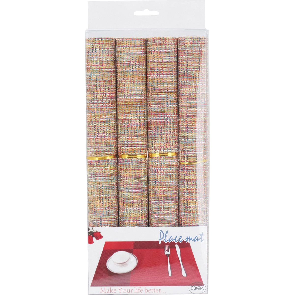 Conjunto 4 Lugares Americanos Ornatto PVC 45x30cm Coloridos