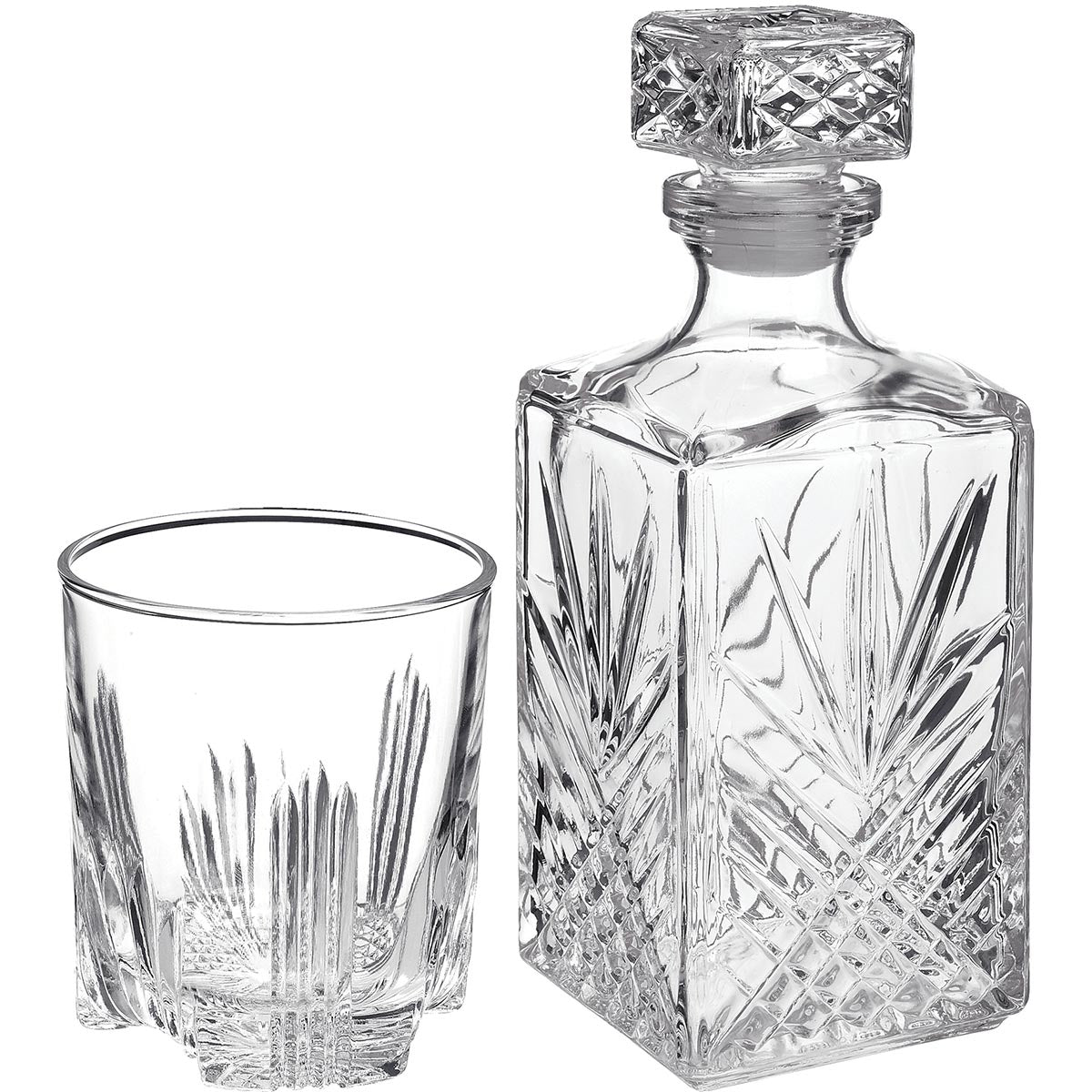 Conjunto Garrafa e Copos de Uísque Bormioli Rocco Selecta Vidro 1L Transparente