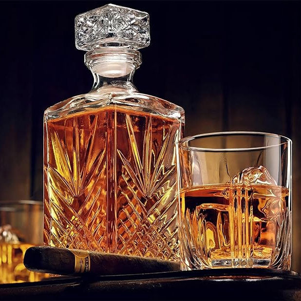 Conjunto Garrafa e Copos de Uísque Bormioli Rocco Selecta Vidro 1L Transparente