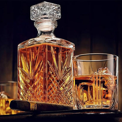 Conjunto Garrafa e Copos de Uísque Bormioli Rocco Selecta Vidro 1L Transparente