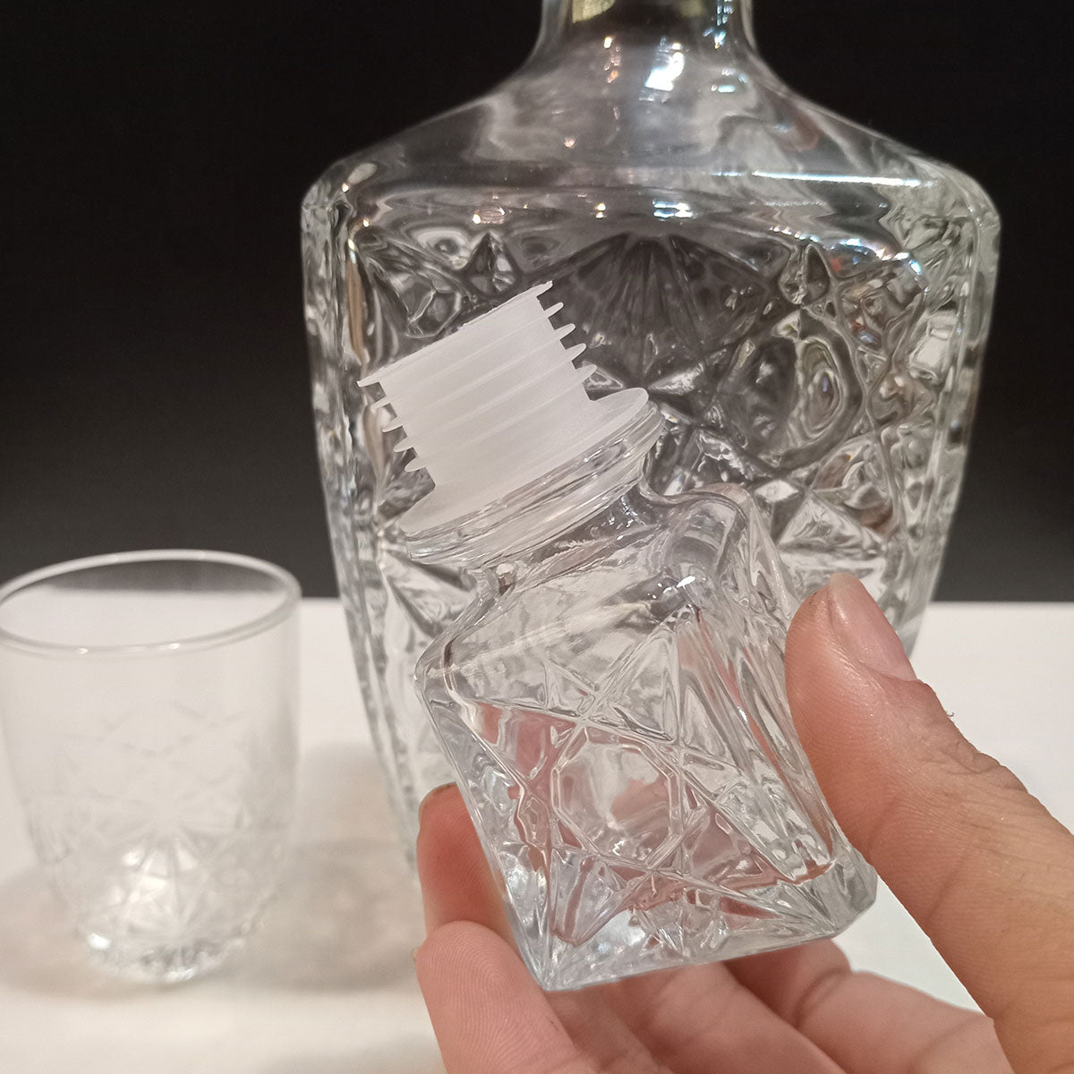 Conjunto Garrafa e Copos Bormioli Rocco Dedalo Vidro 780ml Transparente