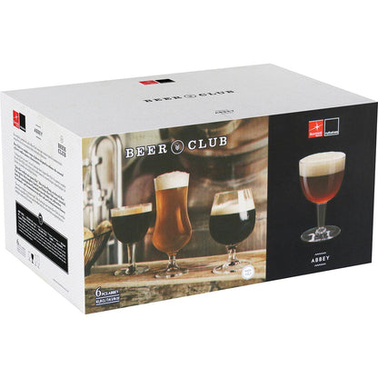 Conjunto 6 Taças de Cerveja Bormioli Rocco Abbey Vidro 420ml Transparente