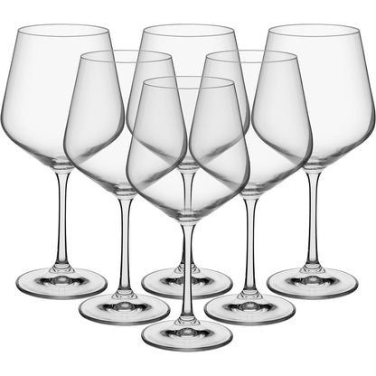 Conjunto 6 Taças de Vinho Bohemia Sandra Cristal 570ml Transparente