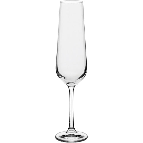 Conjunto 6 Taças de Champanhe Bohemia Sandra Cristal 200ml Transparente
