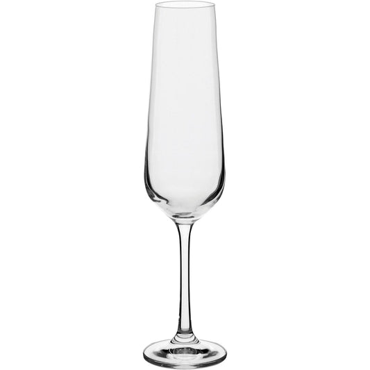 Conjunto 6 Taças de Champanhe Bohemia Sandra Cristal 200ml Transparente