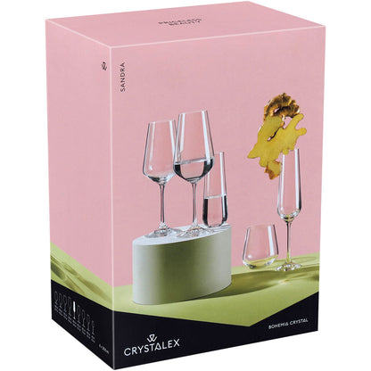 Conjunto 6 Taças de Champanhe Bohemia Sandra Cristal 200ml Transparente