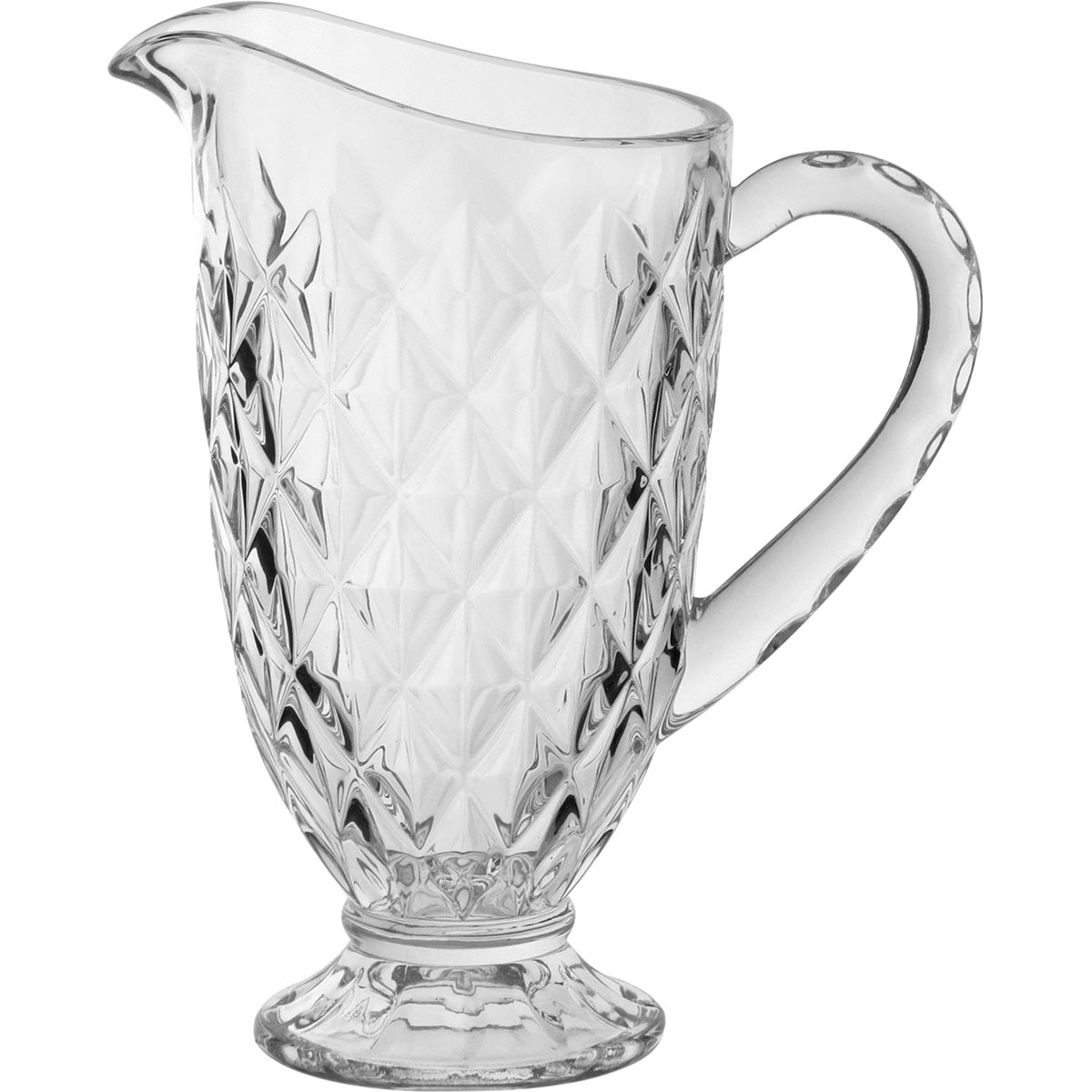 Jogo de Jarra e Copos Full Diamond Cristal Ecológico 1L Transparente