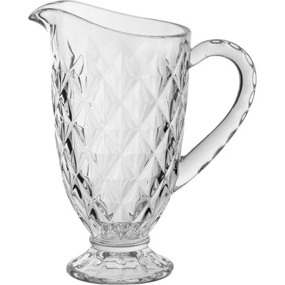 Jogo de Jarra e Copos Full Diamond Cristal Ecológico 1L Transparente