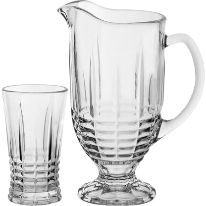 Jogo de Jarra e Copos Metter Cristal Eco 1L Transparente 7 Peças