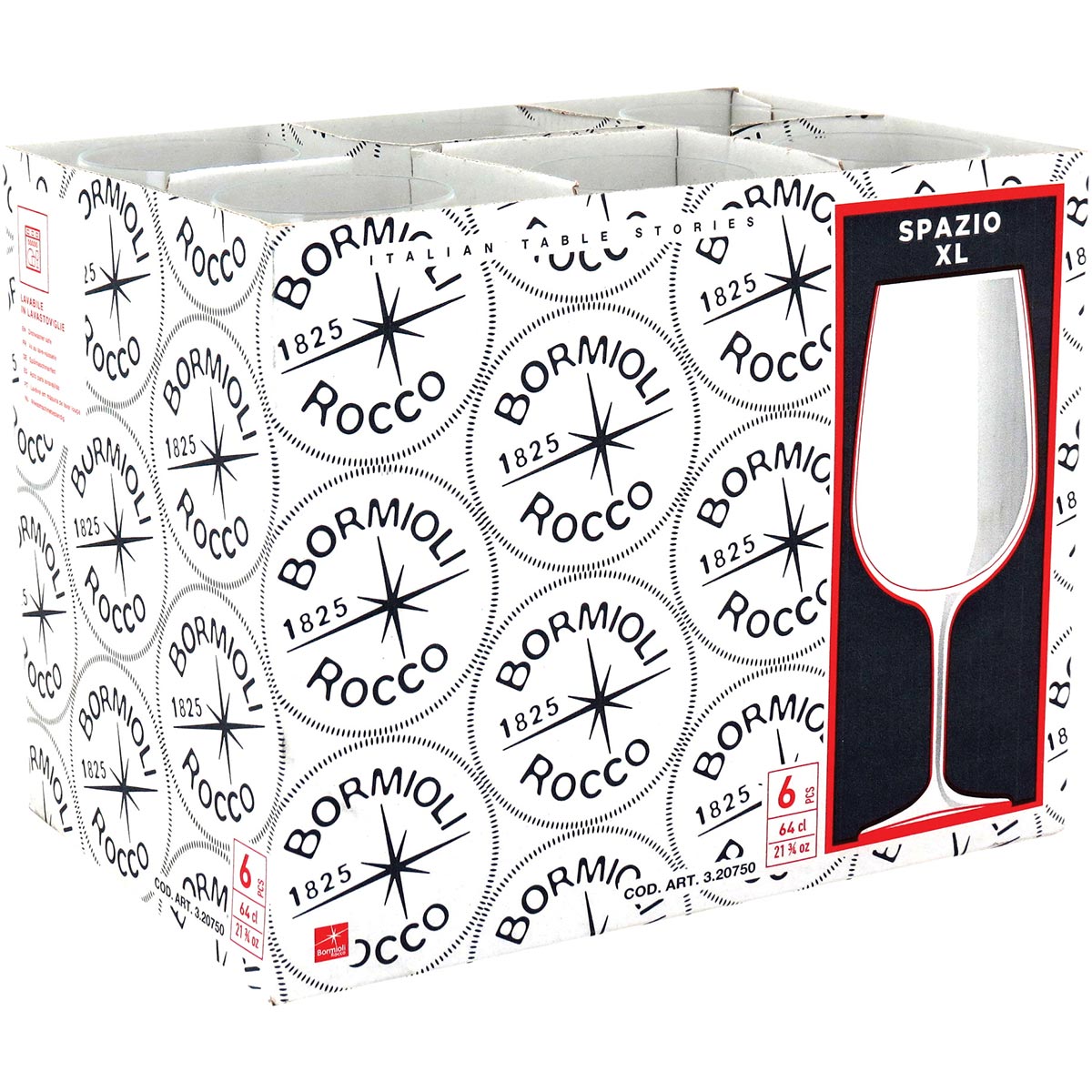 Conjunto 6 Taças de Água Bormioli Rocco Spazio Vidro 640ml Transparente