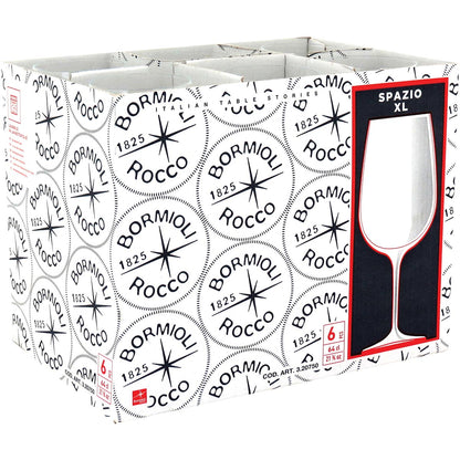 Conjunto 6 Taças de Água Bormioli Rocco Spazio Vidro 640ml Transparente