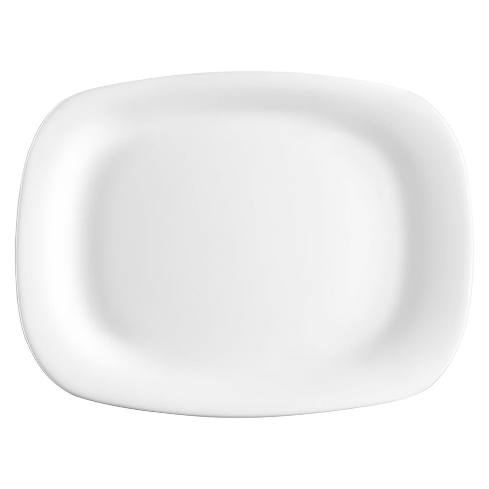 Jogo de 6 Pratos Rasos Bormioli Rocco Grangusto em Vidro Temperado Branco 28cm