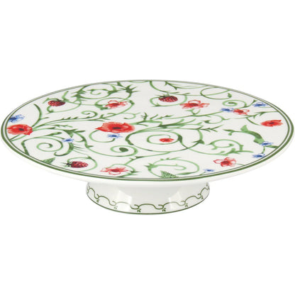 Prato Bolo Home&Co Delicata Bonechina Verde 7x26cm para Servir