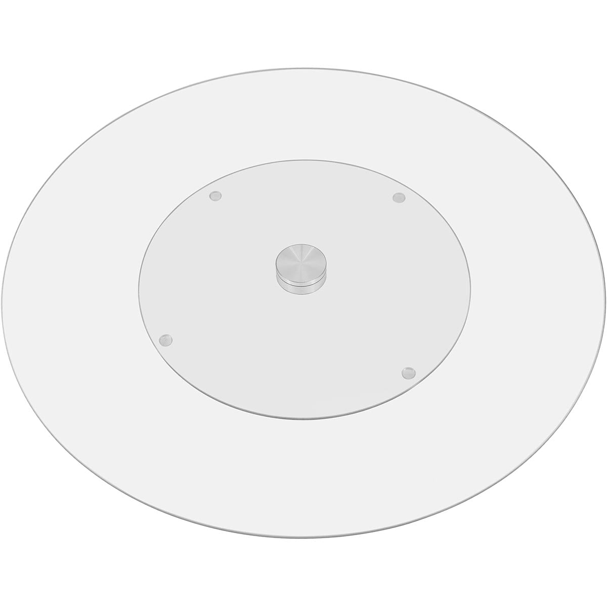 Prato Giratório Bailarina em Vidro Transparente 45x45cm