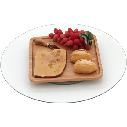 Prato Giratório Bailarina em Vidro Transparente 45x45cm