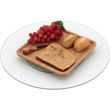 Prato Giratório Bailarina em Vidro Transparente 45x45cm