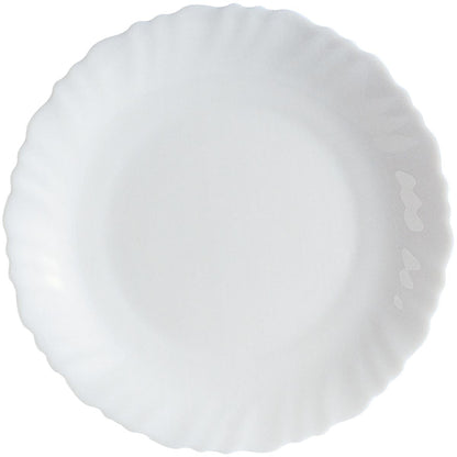 Jogo de 6 Pratos de Sobremesa Luminarc Branco Vidro Temperado 19cm