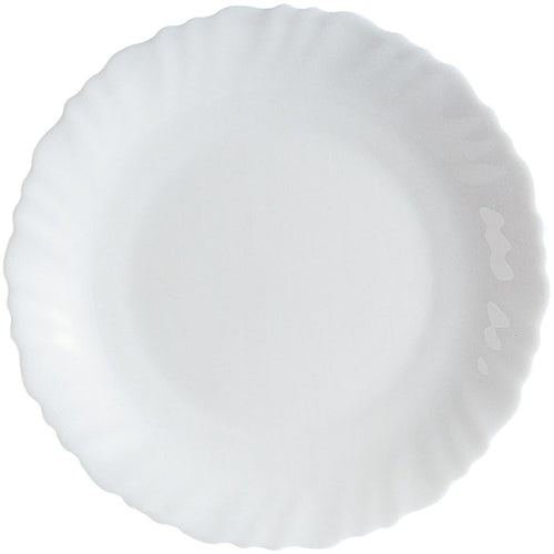 Jogo de 6 Pratos de Sobremesa Luminarc Branco Vidro Temperado 19cm