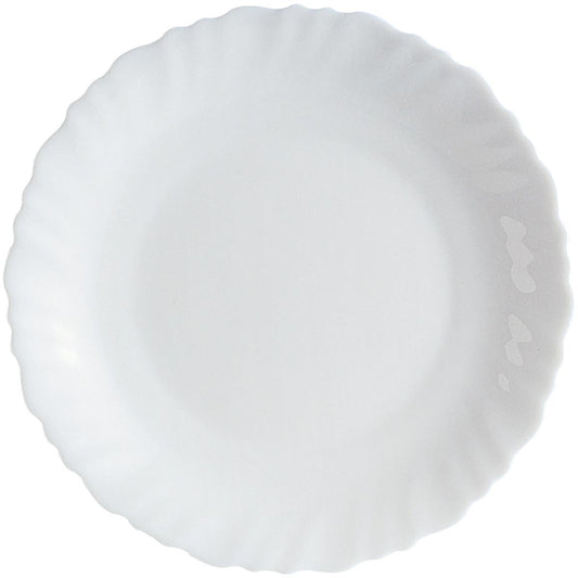 Jogo de 6 Pratos de Sobremesa Luminarc Branco Vidro Temperado 19cm