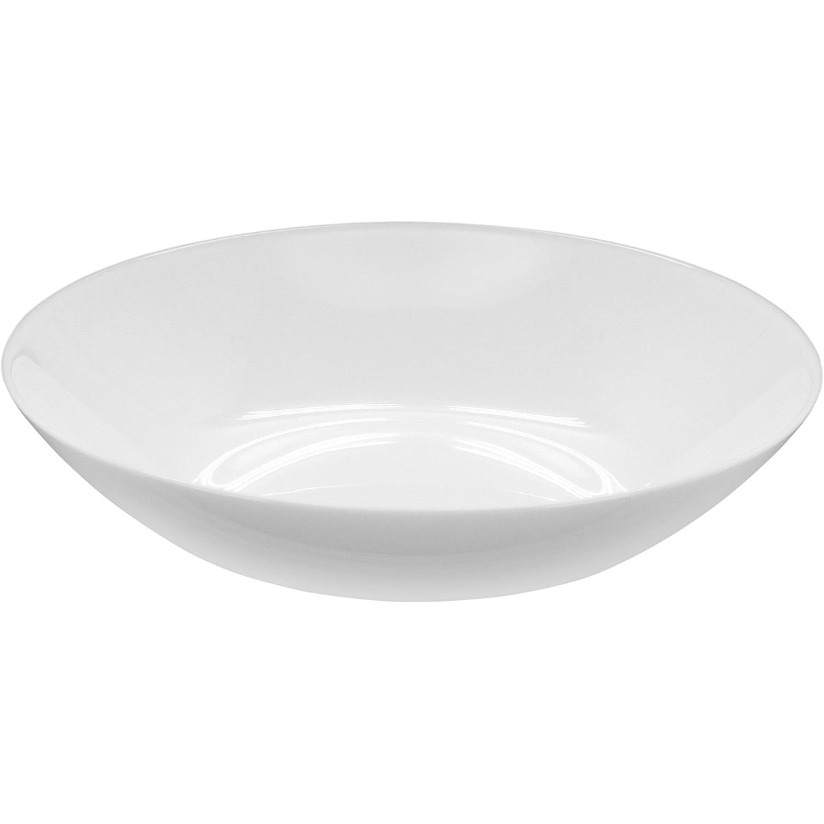 Conjunto 6 Pratos Fundos Luminarc Diwali Vidro Temperado Branco 20cm