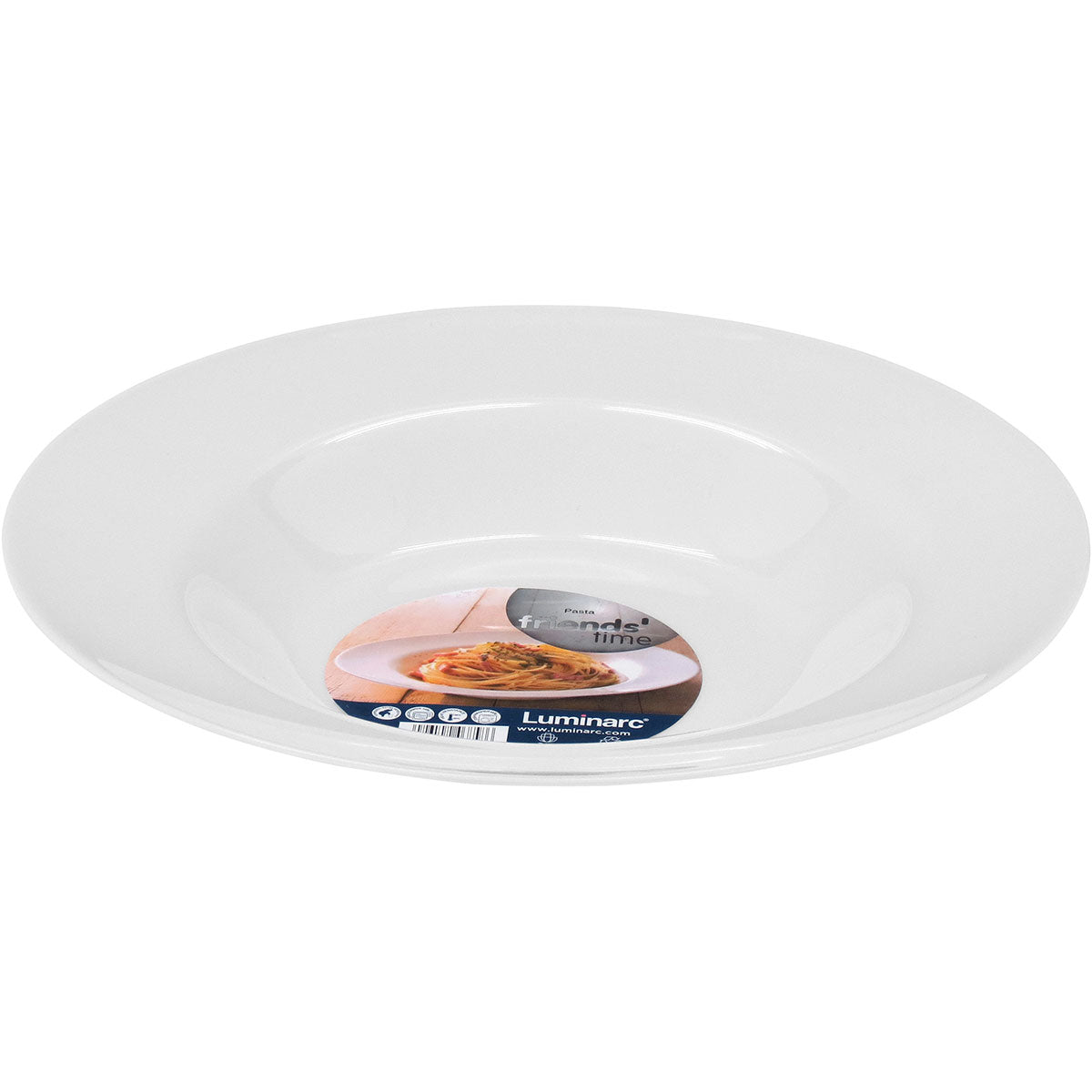 Prato de Vidro Temperado Luminarc Friend's Time 29cm Branco