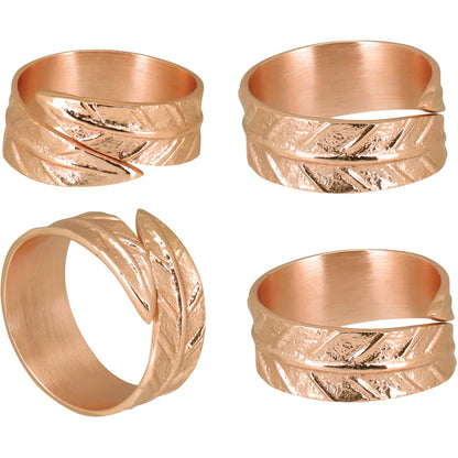 Jogo 4 Anéis de Guardanapo Home&Co Metal Cobre 2x5cm