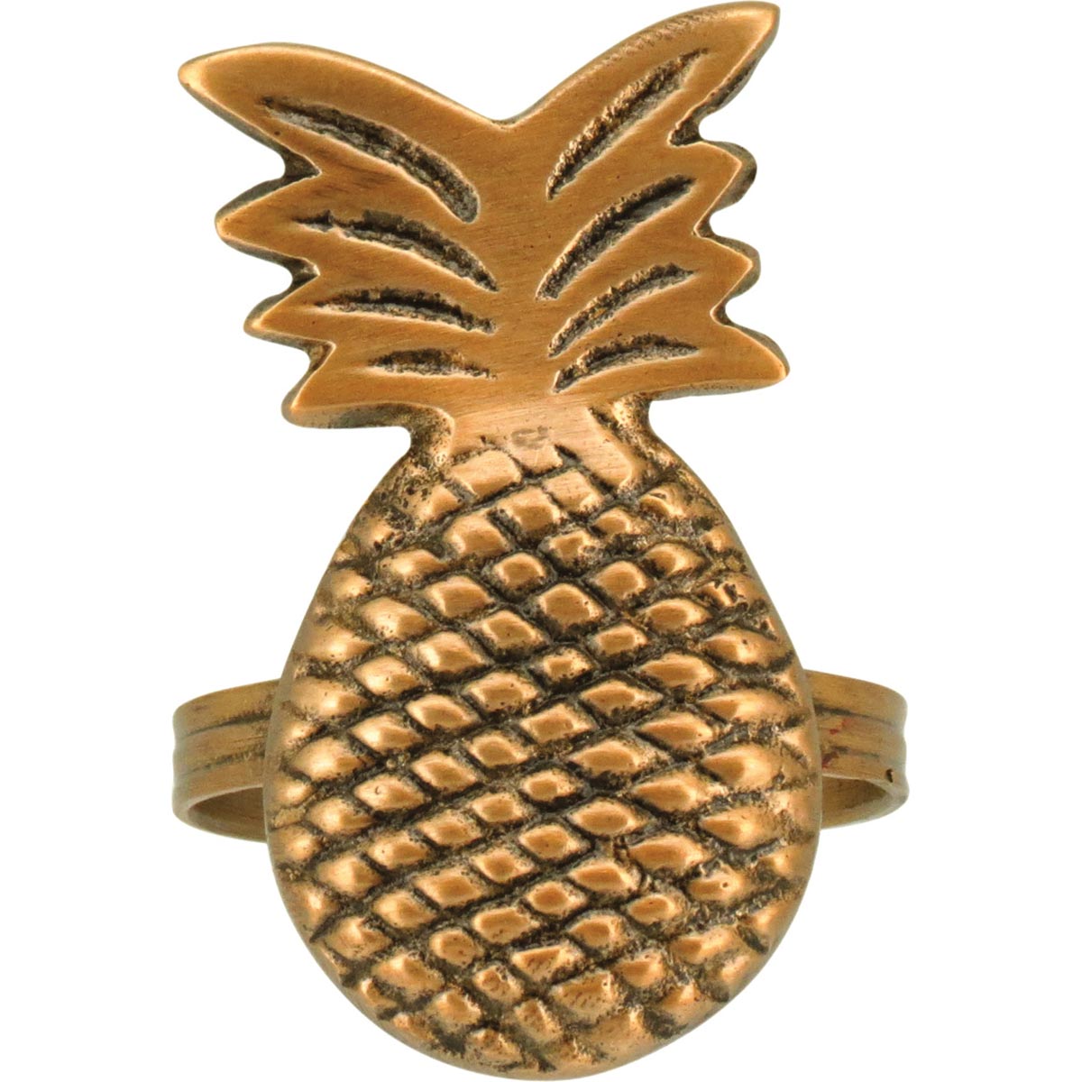 Jogo de 4 Anéis de Guardanapo Dourados Abacaxi Home&Co 6x4cm