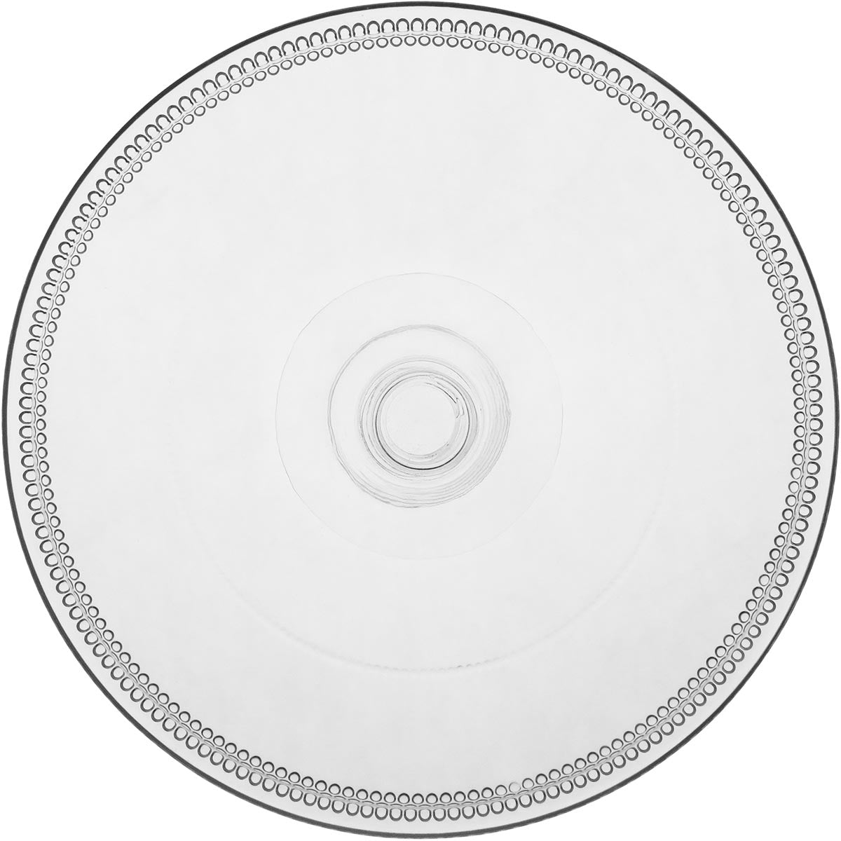 Prato Bolo com Pé de Vidro Transparente 11x28cm - Elegância para Servir