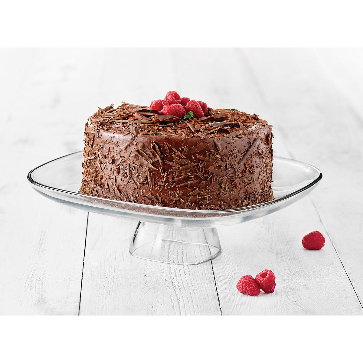 Prato Bolo Libbey Aviva 31cm Vidro Transparente com Pé