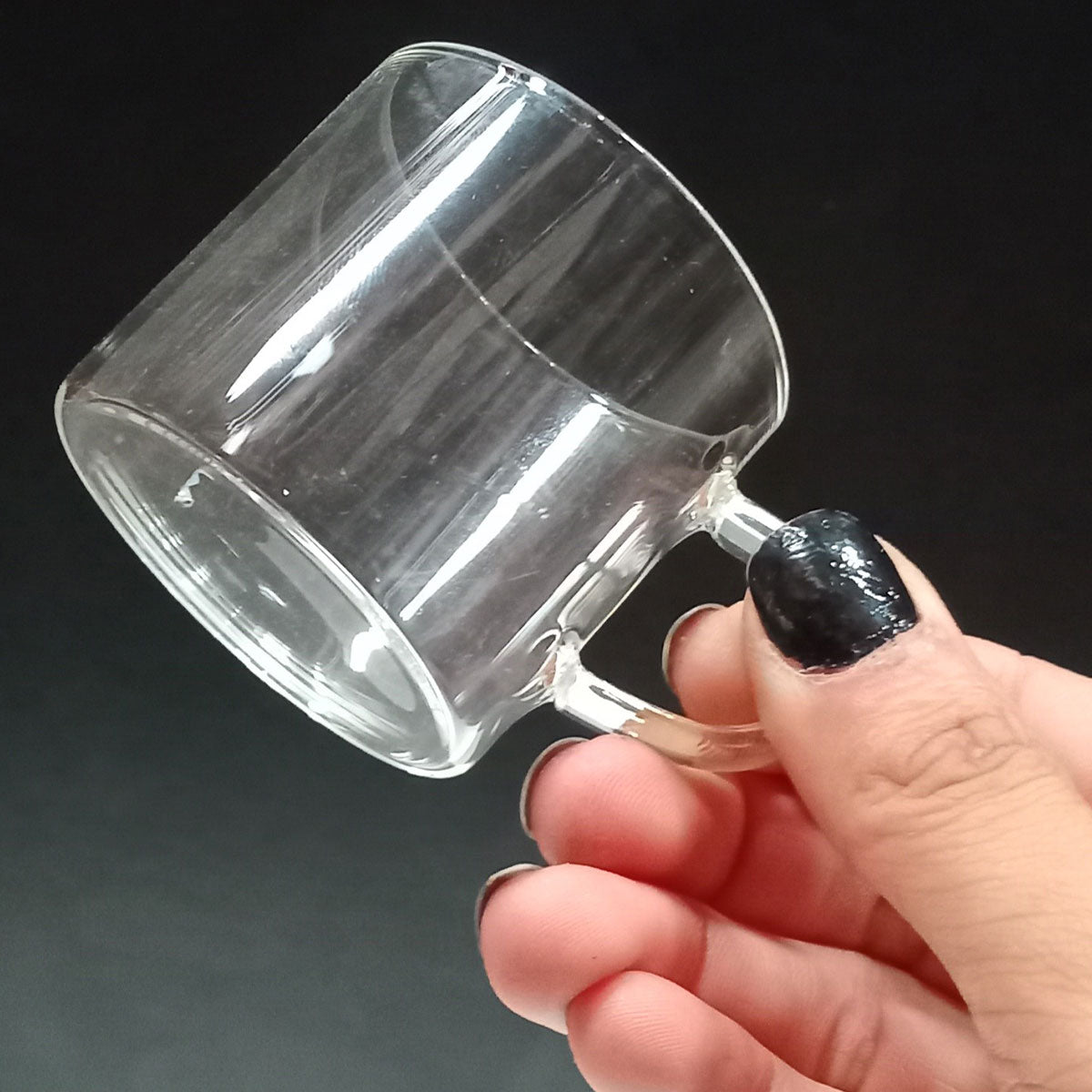 Xícara de Café 75ml Clear Borossilicato Transparente 8x5x5cm