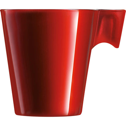Xícara Expresso Luminarc Flashy Vidro Temperado 80ml 6x6x6cm Vermelho