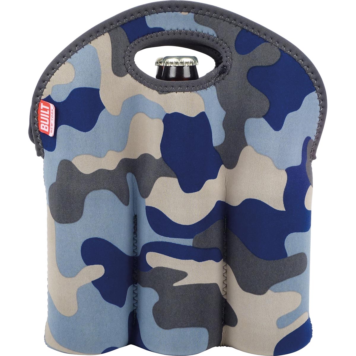 Porta Garrafa Neoprene Built Tote Azul 6 Garrafas 29x27x2cm