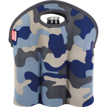 Porta Garrafa Neoprene Built Tote Azul 6 Garrafas 29x27x2cm