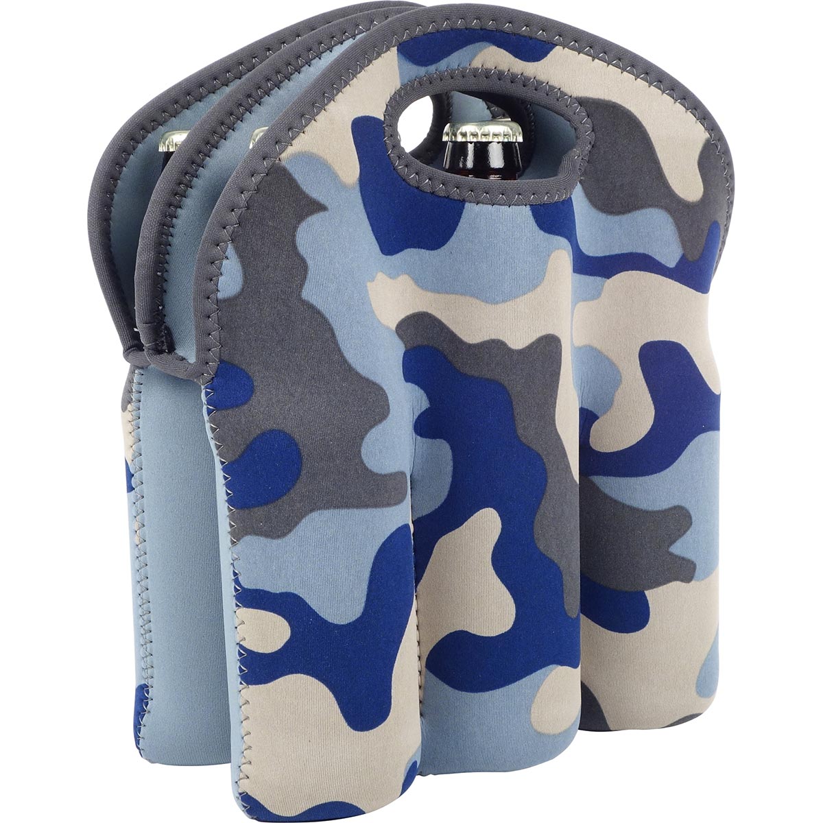 Porta Garrafa Neoprene Built Tote Azul 6 Garrafas 29x27x2cm