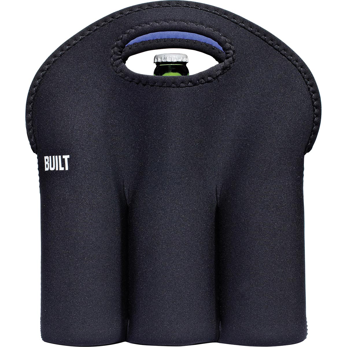 Porta Garrafa Built Tote Preto Neoprene 6 Garrafas 29x27x2cm