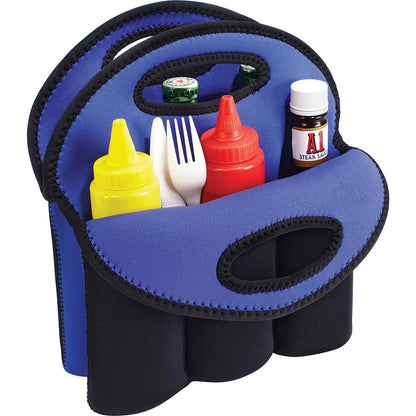 Porta Garrafa Built Tote Preto Neoprene 6 Garrafas 29x27x2cm